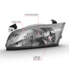 Anzo USA 121555 Crystal Headlight Set Fits 97-99 Camry