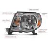 Anzo USA 111437 Crystal Headlight Set Fits 05-11 Tacoma