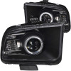 Anzo USA 121300 Projector Headlight Set w/Halo Fits 05-09 Mustang