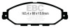 EBC Brakes DP33010C Redstuff Ceramic Low Dust Brake Pads Fits 15-23 Murano
