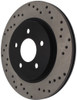 StopTech 128.61087R Sport Cross-Drilled Disc Brake Rotor Fits 05-14 Mustang