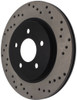 StopTech 128.61087R Sport Cross-Drilled Disc Brake Rotor Fits 05-14 Mustang