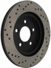 StopTech 128.61087R Sport Cross-Drilled Disc Brake Rotor Fits 05-14 Mustang