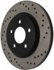 StopTech 128.61087R Sport Cross-Drilled Disc Brake Rotor Fits 05-14 Mustang