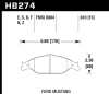 Hawk Performance HB274S.610 HT-10 Disc Brake Pad Fits 99-04 Mustang