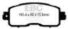EBC Brakes UD1650 Ultimax  Brake Pads Fits 13-23 Altima LEAF