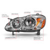 Anzo USA 121540 Crystal Headlight Set Fits 05-08 Corolla