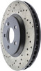 StopTech 128.61086R Sport Cross-Drilled Disc Brake Rotor Fits 05-12 Mustang