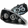 ANZO For 2005-2006 Acura Rsx Projector Headlights w/ Halo Black