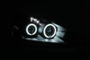 ANZO For 2005-2006 Acura Rsx Projector Headlights w/ Halo Black