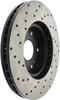 StopTech 128.40046L Sport Cross-Drilled Disc Brake Rotor