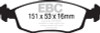 EBC Brakes UD1720 Ultimax  Brake Pads Fits 13-18 500