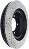 StopTech 127.44162R Select Sport Cross-Drilled And Slotted Disc Brake Rotor