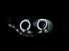 ANZO For 2008-2015 Mitsubishi Lancer Projector Headlights w/ Halo Black (CCFL)