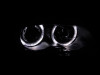 ANZO For 1999-2001 BMW 3 Series E46 Projector Headlights w/ Halo Black