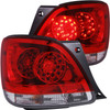 ANZO For 1998-2005 Lexus Gs300 LED Taillights Red/Clear