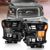 Anzo USA 111408 Projector Headlight Set Fits 15-17 F-150