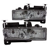 ANZO For 1988-1998 Chevrolet C1500 Crystal Headlights w/ Smoke Lens