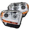 ANZO 2014-2016 Toyota Tundra Projector Headlights w/ U-Bar Chrome