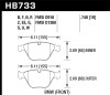 Hawk Performance HB733U.748 DTC-70 Disc Brake Pad Fits 13 Z4