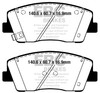 EBC Brakes DP42358R Yellowstuff Street And Track Brake Pads Fits G70 Stinger