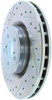 StopTech 227.47019R Select Sport Cross-Drilled And Slotted Disc Brake Rotor