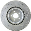 StopTech 227.47019R Select Sport Cross-Drilled And Slotted Disc Brake Rotor