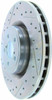 StopTech 227.47019R Select Sport Cross-Drilled And Slotted Disc Brake Rotor