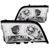 ANZO For 1994-2000 Mercedes Benz C Class W202 Projector Headlights Chrome