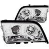 ANZO For 1994-2000 Mercedes Benz C Class W202 Projector Headlights Chrome