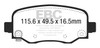 EBC Brakes UD1734 Ultimax  Brake Pads Fits 14-23 200 Cherokee Cherokee (KL)