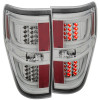 ANZO For 2009-2013 Ford F-150 LED Taillights Chrome
