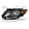 Anzo USA 121541 Crystal Headlight Set Fits 09-10 Corolla