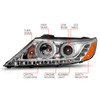 Anzo USA 111249 Crystal Headlight Set w/Halo Fits 11-13 Sorento