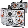 ANZO For 2007-2013 Gmc Sierra 1500 Projector Headlights w/ Halo Chrome