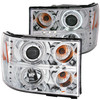 ANZO For 2007-2013 Gmc Sierra 1500 Projector Headlights w/ Halo Chrome