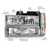 Anzo USA 111506 Crystal Headlight Set