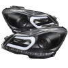 Spyder Auto 5074249 DRL Projector Headlights Fits 12-13 C250 C300 C350 C63 AMG