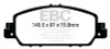 EBC Brakes DP43014R Yellowstuff Street And Track Brake Pads Fits Accord HR-V
