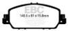 EBC Brakes DP43014R Yellowstuff Street And Track Brake Pads Fits Accord HR-V