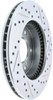 StopTech 227.40026R Select Sport Cross-Drilled And Slotted Disc Brake Rotor