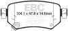 EBC Brakes DP42287R Yellowstuff Street And Track Brake Pads Fits 16-18 6