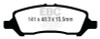 EBC Brakes DP43009R Yellowstuff Street And Track Brake Pads Fits 13-16 Dart