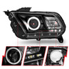 Anzo USA 121323 Projector Headlight Set w/Halo Fits 10-14 Mustang