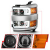 Anzo USA 111360 Projector Headlight Set Fits Silverado 2500 HD Silverado 3500 HD
