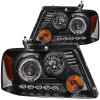 ANZO For 2004-2008 Ford F-150 Projector Headlights w/ Halo and LED Black G2