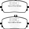 EBC DP42390R Yellowstuff Brake Pad Sets (DP42390R)