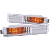 ANZO For 1990-1991 Honda Accord Euro Parking Lights Chrome w/ Amber Reflector
