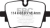 EBC Brakes DP42192R Yellowstuff Street And Track Brake Pads Fits 14-18 F-Type