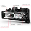 Anzo USA 111498 Crystal Headlight Set